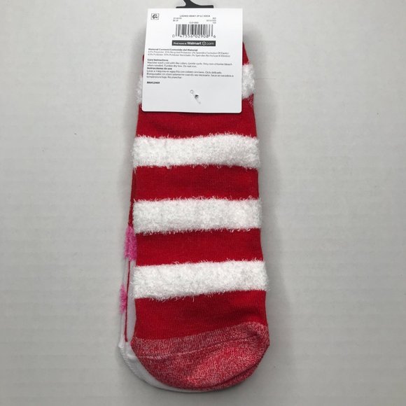 2 Pair Pack Holiday Time Women's Low Cut Socks Red/White Snow Man Size 4-10 New - Picture 2 of 6